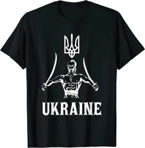 Ukraine Ukrainians Ukrainian Kiev Trysub Flag Men T-Shirt Short Sleeve Casual 100% Cotton O-Neck Summer Shirt