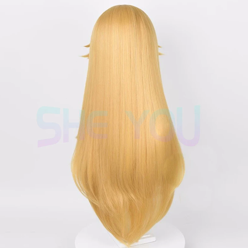 Parrucca Principessa Peach Gialda - 70 Cm Per Cosplay, Halloween E Feste (Con Retina Inclusa) - Foto 7