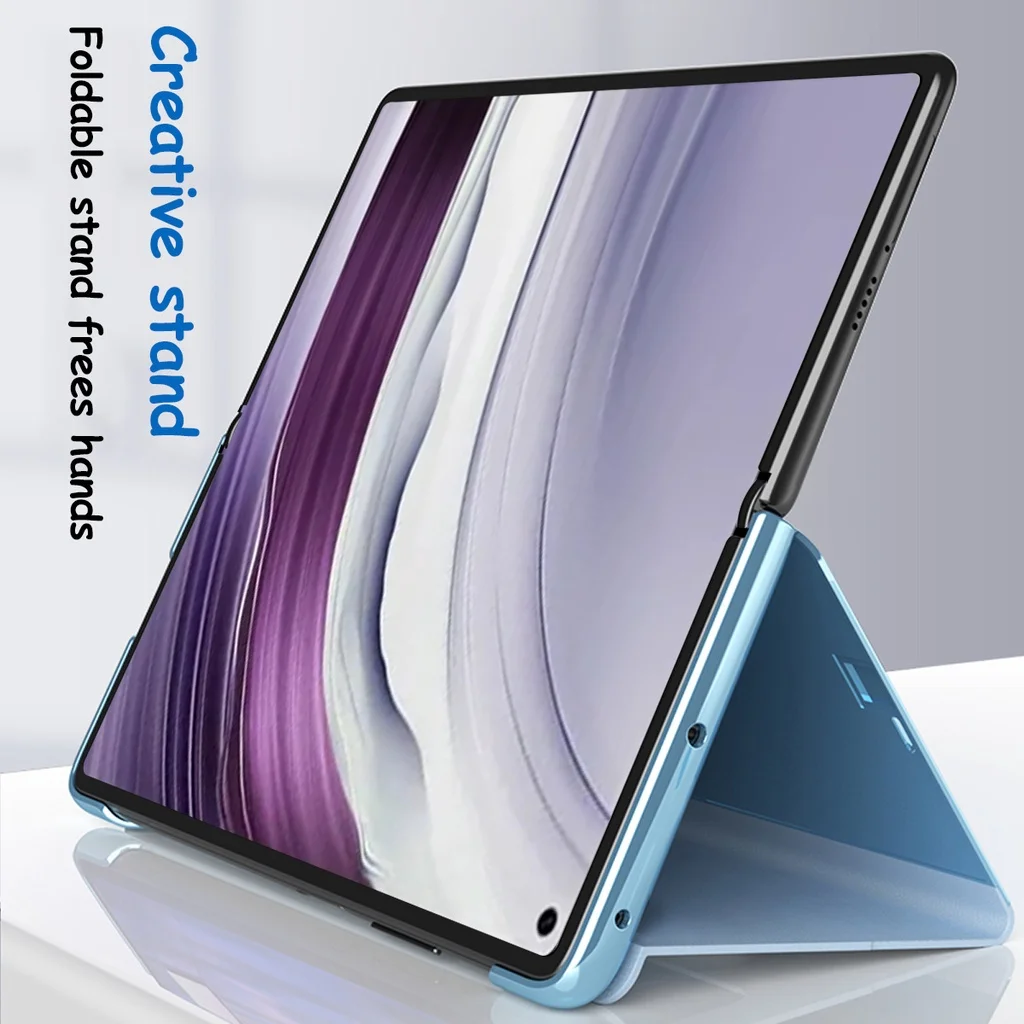 Plating Mirror For Huawei Mate X5 Case Smart Touch View Window Flip Book Wake UP Sleep Protective Cover