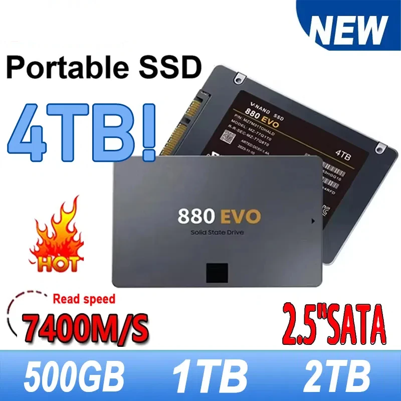 SATA SSD 1TB×4(4TB) New SSD 880 EVO 1TB 2TB 4TB Internal Solid State Drives Hard Disk