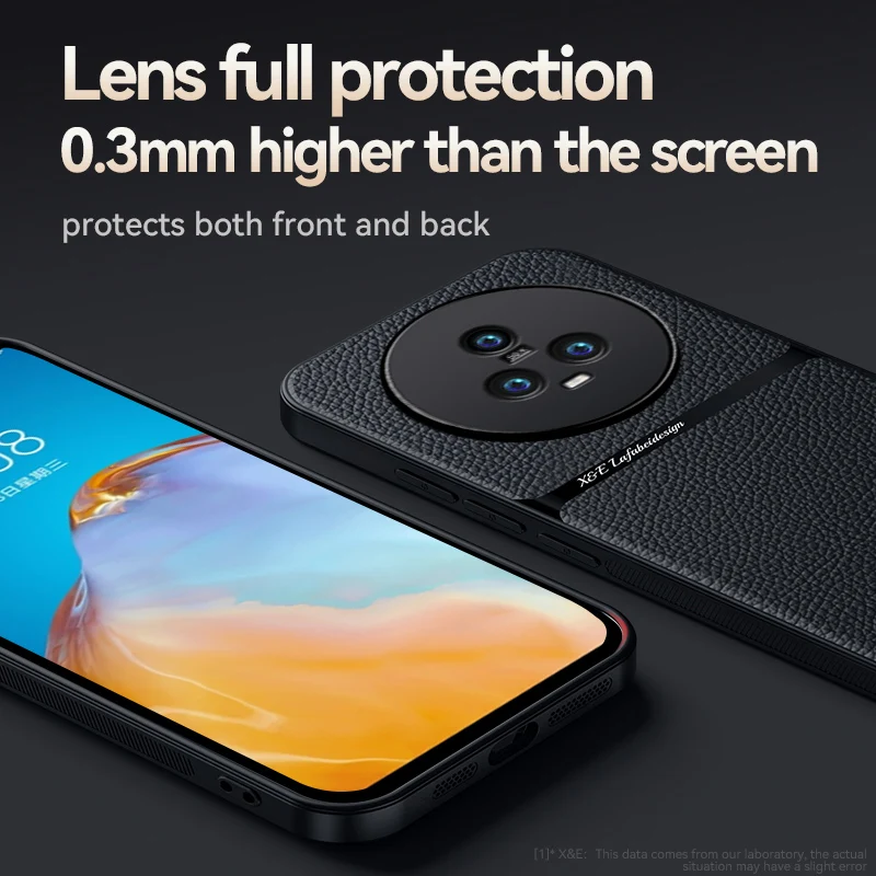For Honor Magic5 Pro Case Magnetic Car Holder Silicone Phone Case For Honor Magic 5 Pro 5Pro Magic5 Soft PU Leather Back Cover 5