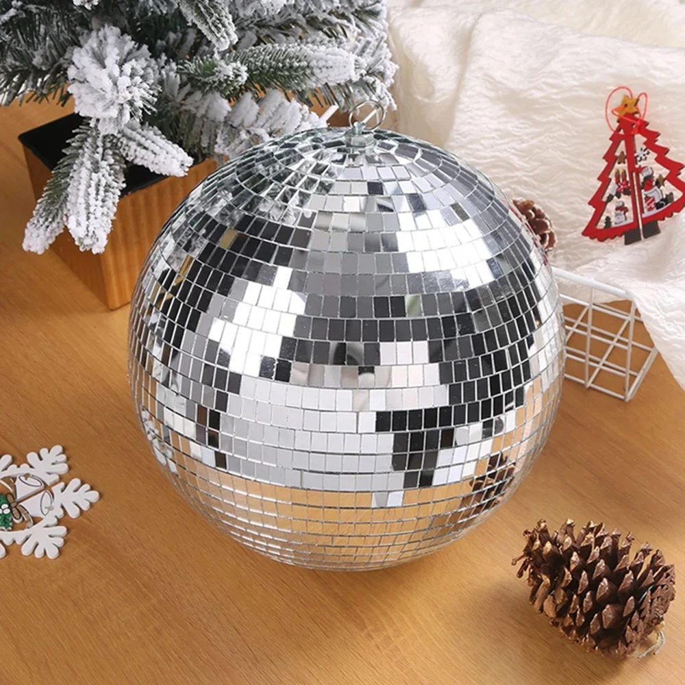 3-15cm Mirror Ball Party Shiny Ball Christmas Decoration Hanging Xmas Tree Ornament Laser Reflective Glass Disco Home Decor