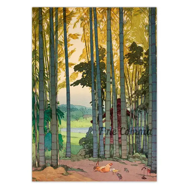 Bamboo Grove Yoshida Hiroshi Vintage Japanese Art Poster Asian