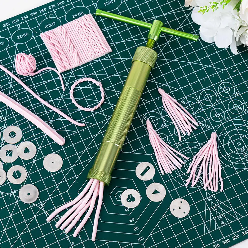 Pottery extruder Rotary extruder Fancy DIY fondant Cake decoration lace sugar brand model doll baking tools