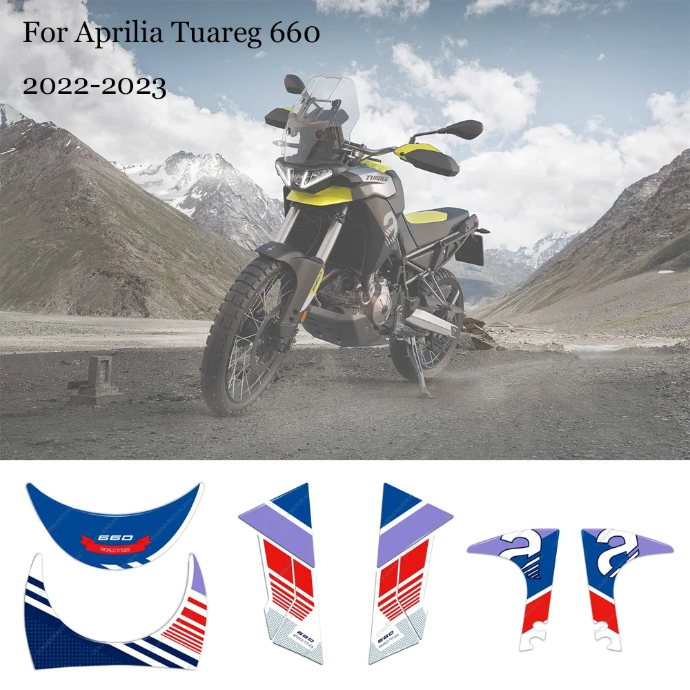 Adesivo Di Protezione Laterale Per Moto Per Aprilia Tuareg 660 2022-2023 Adesivo Di Protezione In Resina Epossidica 3D