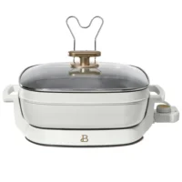 Beautiful 5 in 1 Electric Skillet - Expandable up to 7 Qt with Glass Lid, White Icing by Drew Barrymore 1