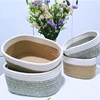 Cotton Rope Woven Square Fabric Toy Storage Basket 1