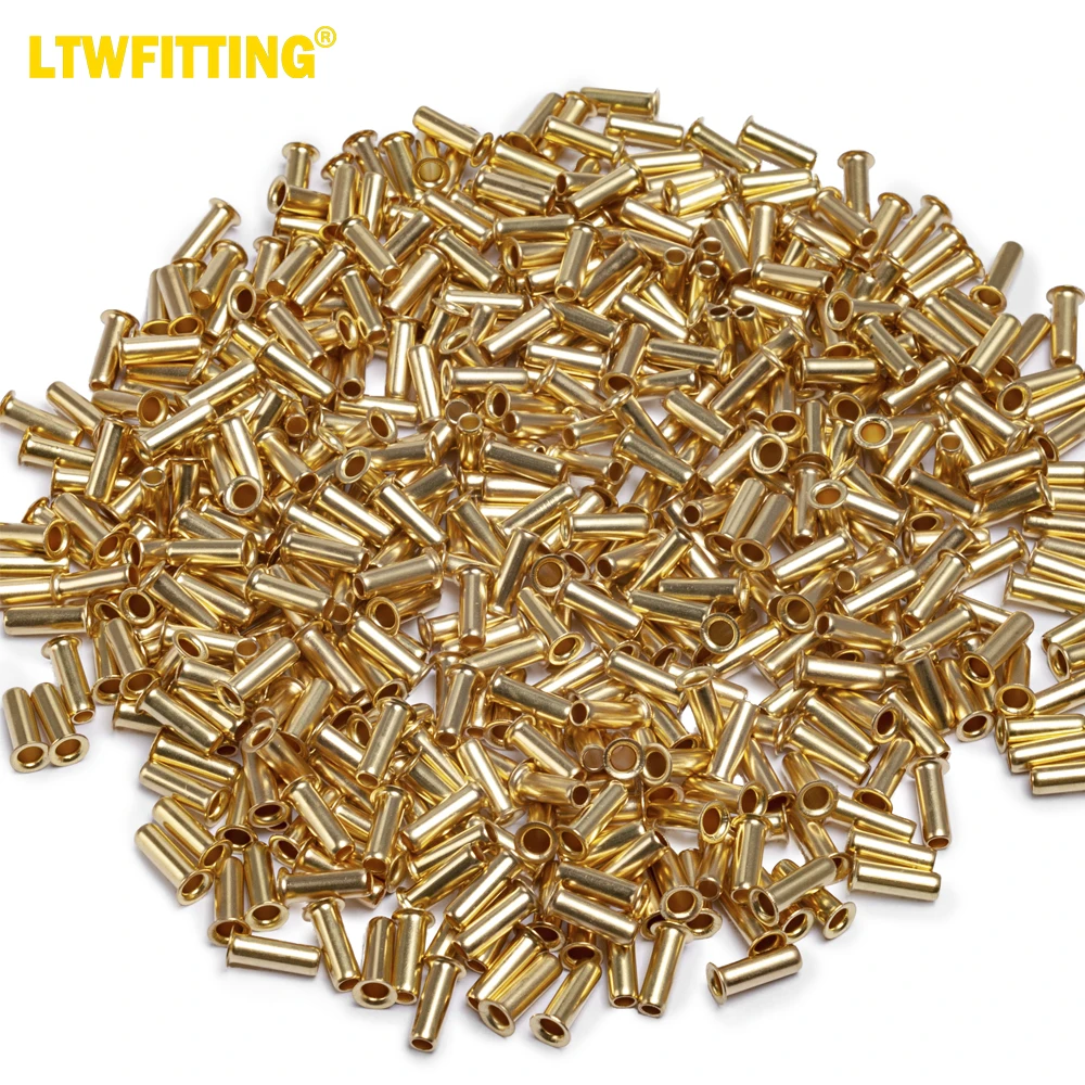 

Латунная компрессионная вставка LTWFITTING 1/4 дюйма, латунный Компрессионный фитинг (комплект из 5000 штук)