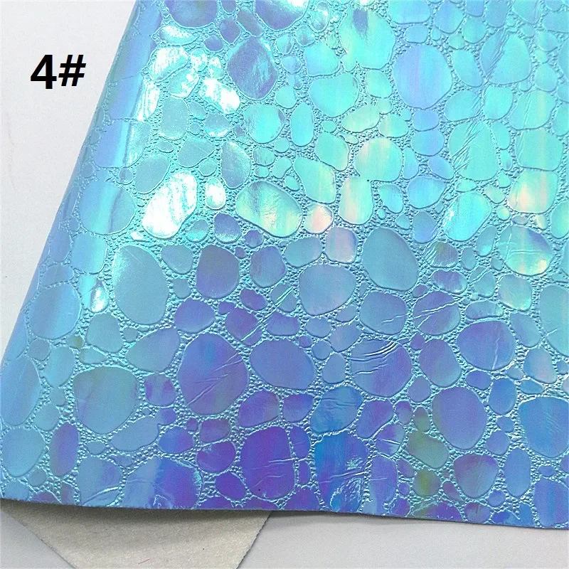 Description Picture 4 of itemLight Blue Faux Leather Sheet Metallic Synthetic Leather Snake Stones Embossed Faux Leather Vinyl for DIY Craft 8.2"x11.4" SJ554