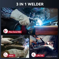 ARCCAPTAIN – Machine à souder semi-automatique Non gaz 3 en 1, outil de synchronisation MIG Lift Tig MMA avec fil fourré à Flux, 230V, 130a 5