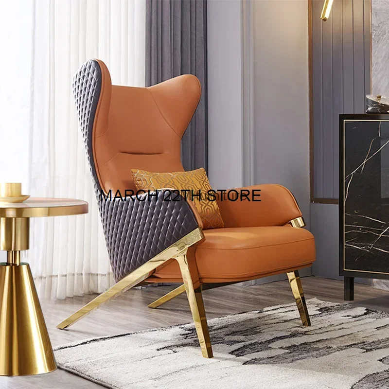 

Современное Кресло для отдыха, Роскошное кресло для гостиной, комфортное кресло для медитации, кожаное кресло для помещений, офисная мебель в скандинавском стиле