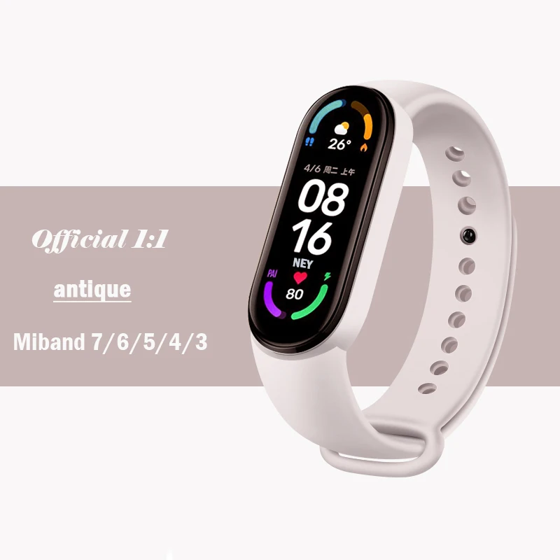 thumbnail image 1 of Correa para Xiaomi Mi Band 7 6 correas de reloj Miband6 NFC silicona de alta calidad correa de repuesto mi band 7 6 3 4 5 bandas deportivas de reloj, 1 of 5
