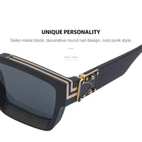 Carré surdimensionné millionnaire mode lunettes De soleil De luxe pour hommes Vintage lunettes De soleil femmes Sonnenbrille Gafas De Sol Lentes 6