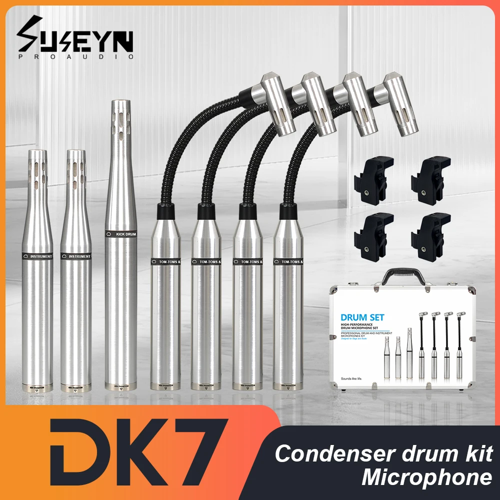 All Condenser Drum Microphone 7 Sets Ultra High Recording Fidelity DK7 Condenser Microphone