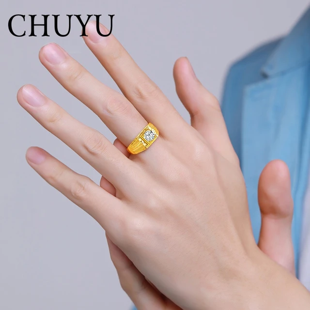 Buy 14K Gold Men's Ring, Men's Gold Ring , Lab Created Blue Sapphire  Gemstone Gold Ring, Wedding Men Ring, Men's Gift, Husband Gold Gift Ring.  Online in India - Etsy