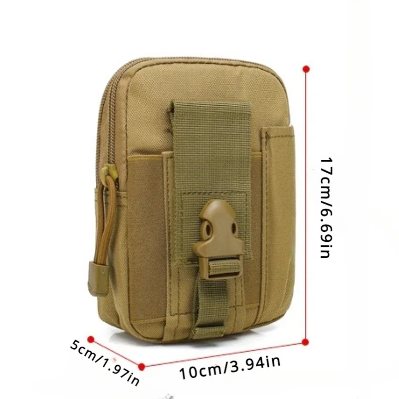 1PC Camouflage Waist Pack Outdoor Multi-function Sports Running Bag Waterproof Mobile Phone Bag Camping Magazine Pouch