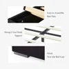 Luxury Bed Frame with Built-in Gold LED Lights and Nightstands,Platform Bed with Oversize Upholstered Headboard for bedrooms 6