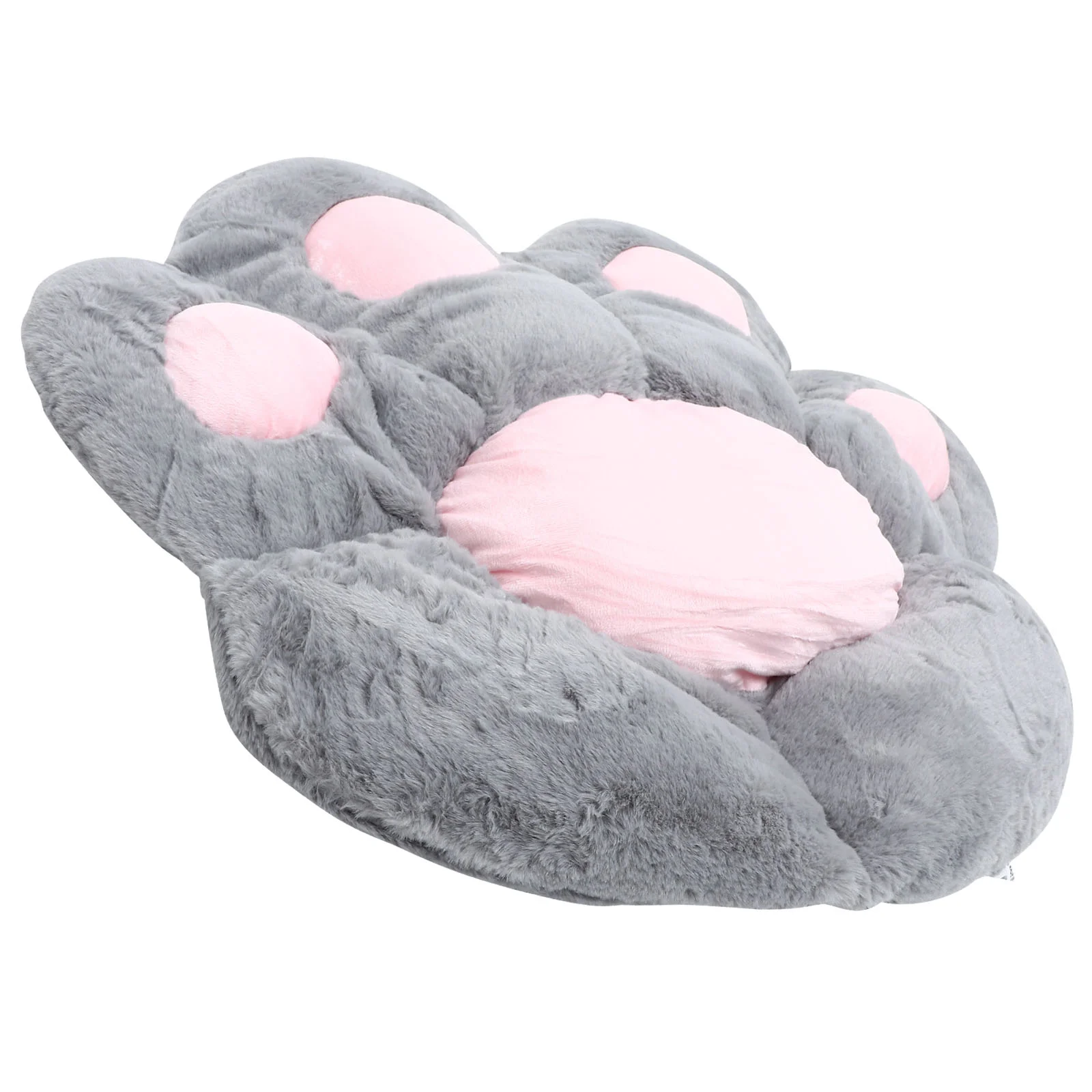 

Tatami Chair Cushion Decor Circle Faux Rabbit Fur Fabric Cat Paw Shape Seat Mat