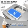 VEVOR Commercial Pre-cooling Unfreeze Ice Cream Maker 2200W Countertop Soft Serve Machine w/ 2x6L Hopper 2L Cylinder LCD Panel 3