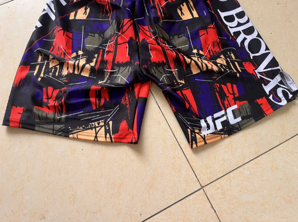 UFC 3D Printing Men's Sports Shorts MMA Oliveira Same Style Mixed Martial Arts Training Pants Thai Boxing Half Pants