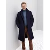 New men's coat warm mid-length solid color autumn and winter coat youth daily men's coat 3