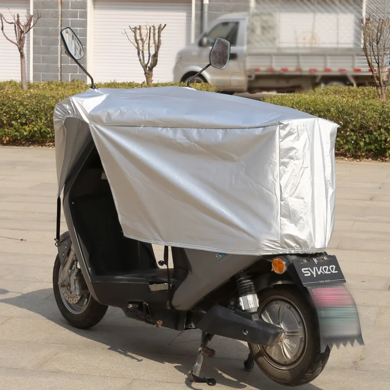 EVRBUL Universal Motorcycle Cover – Heavy Duty 420D With UV 50+, Waterproof, Reflective Strips, Lock Holes, Fits Up To 96.5” Bikes - View #11