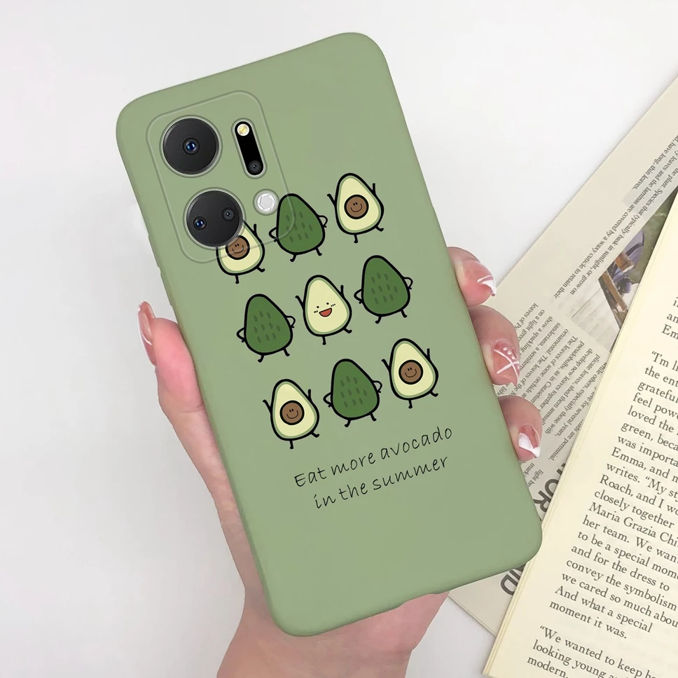 Soft Silicone Cute Fashion Heart Avocado Back Cover Phone Case Bumper s Coque