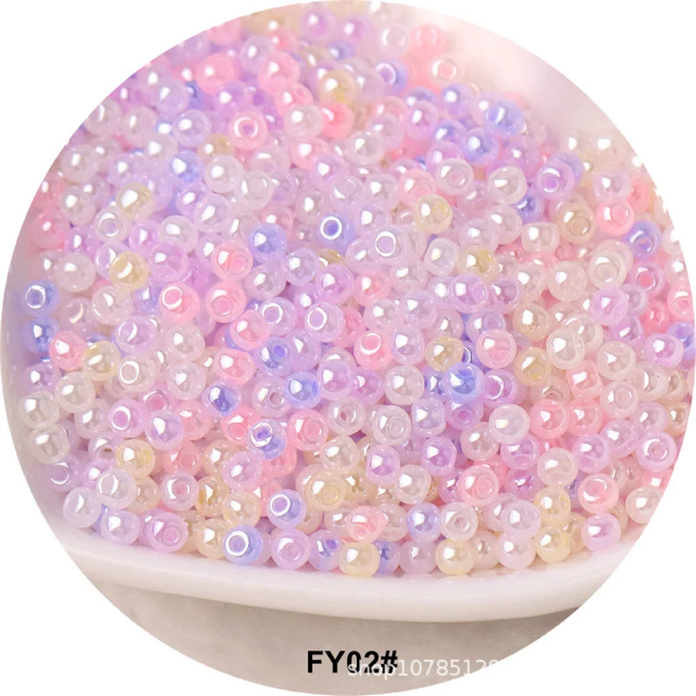 Imitation Czech jade glass ice seed beads 2/3/4mm jewelry bracelet ring DIY charm accessories