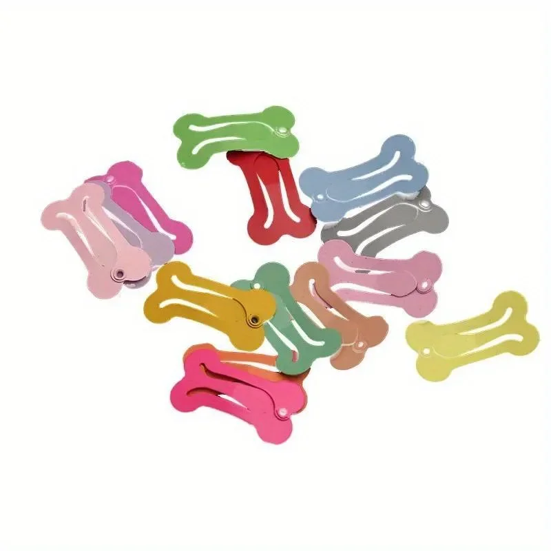Cute Dog Hair Clip Colorful Bone Shaped 5 pieces/set Pet Dog Pet Beauty Accessories