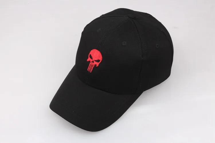 Adult Punisher Skeleton Skull Embroidery Hat Cosplay Baseball Cap Adjustable Outdoor Unisex Sports Sun Caps