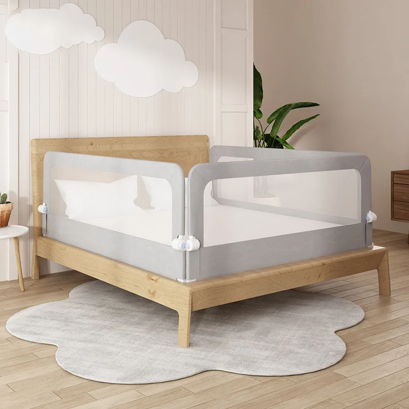 150cm-200cm Crib Baby Bed Guardrails Fence Invisible Newborn Collapsible Guard Rails To Prevent Falling Bed Guardrail (1-side)