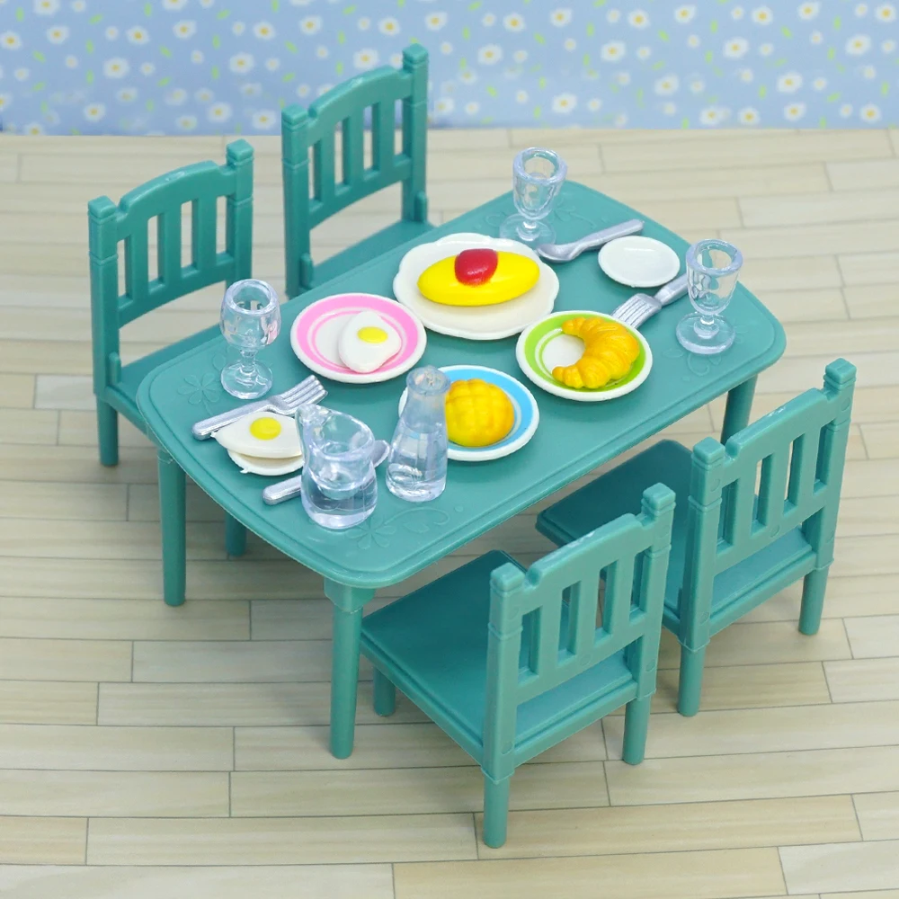 Forest Family Miniatures 1/12 Scale Accessories Board Dollhouse Supermarket Miniature City Girl Toys Tableware Pretend Play 3