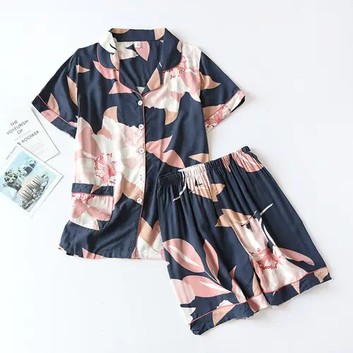 Spring / Summer New 100% viscose long-sleeved trousers ladies pajamas suit 3XL plus size long Sleepwear women's home Nightwear - Image 7