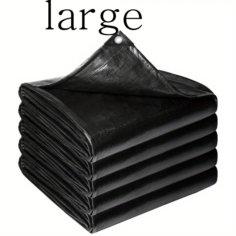 Large Tarp Black 3x5 4x4 5*5 6 8m*8 10 12 15 20 Outdoor Awning Waterproof Tarpaulin Camp Garden Rain Cover Canopy Tent Camp