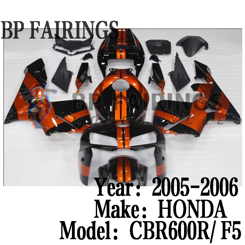 

Motorcycle Fairings Kit Fit For HONDA CBR600RR 2005-2006 Bodywork Set ABS Injection honda cbr600rr F5 2005-2006 Orange Black