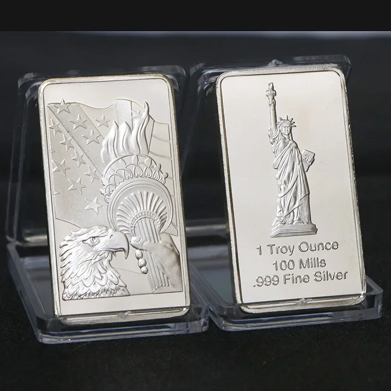 1PCS Various countries Mint 1 Troy Ounce Silver Bullion Bar Replica Coins Collection