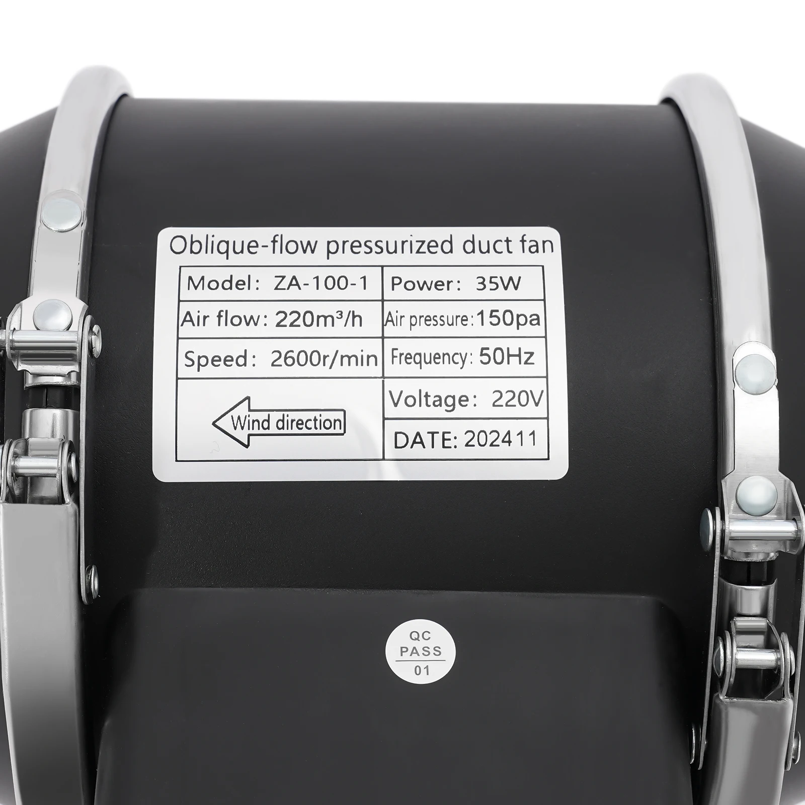 Donji pogled koji prikazuje detalje ventilatora