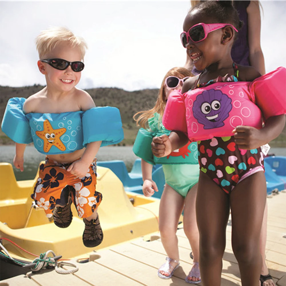 Baby Float Arm Sleeve Floating Ring Safe Life Jacket Buoyancy Vest Kid Swimming Equipment Armbands Swim Foam Pool Toys Life Vest 2