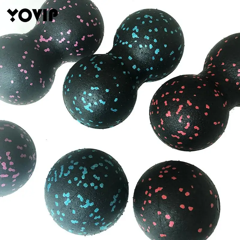 Fitness Ball Double Lacrosse Massage Ball Set Mobility Peanut Balls  Self-Myofascial Release Deep Tissue Gym Home Massage Tool images - 6