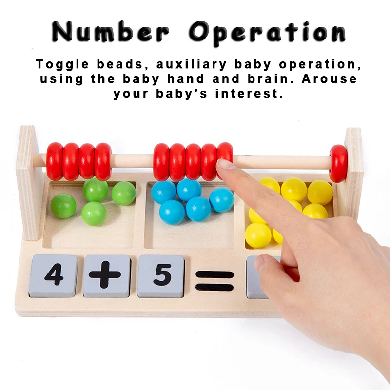 知育玩具 saint.mm1 Montessori Math Toys Clip Bead Game Number Arithmetic Color