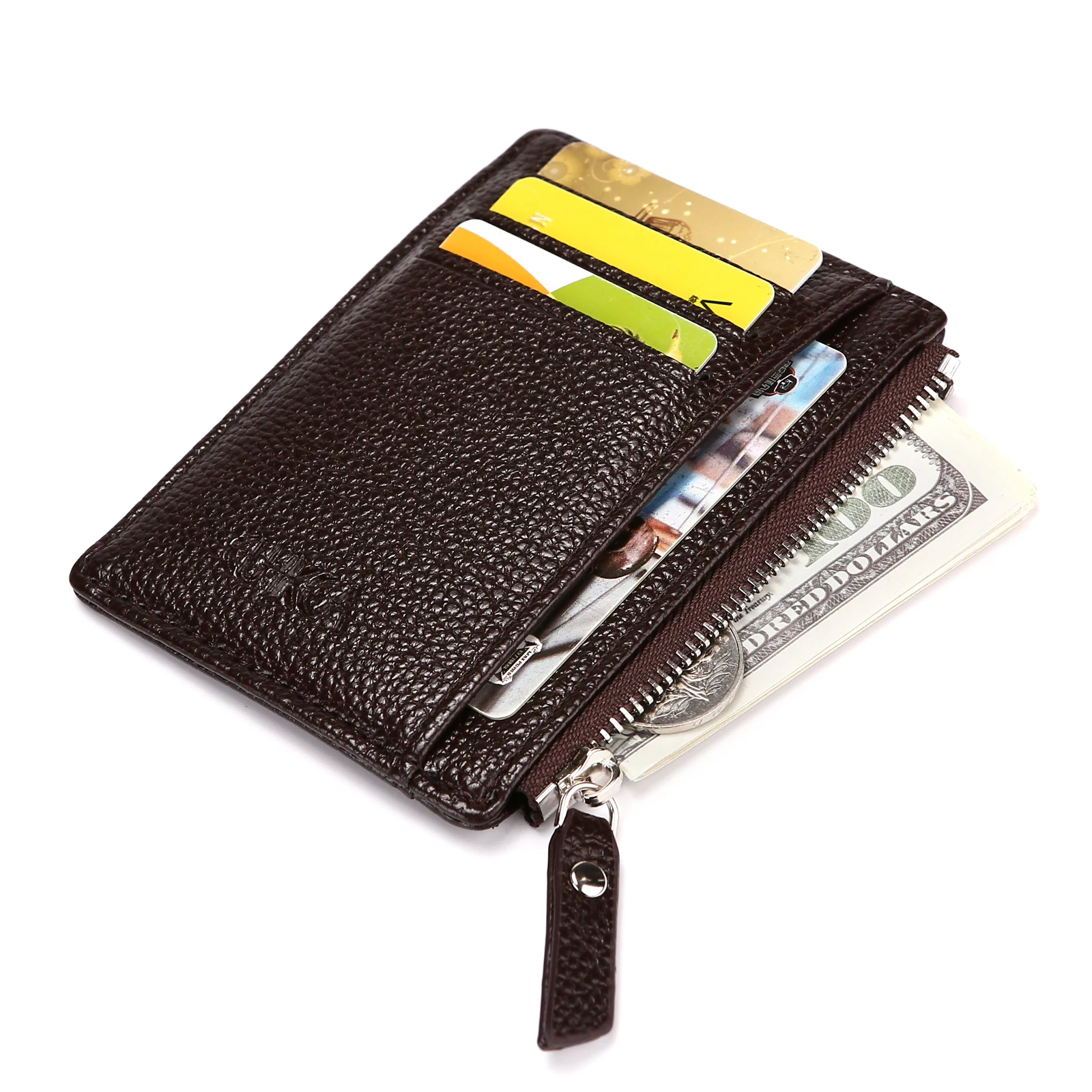 Cuikca Wallet Men Zipper Wallets Slim Wallet Designer Card Holder