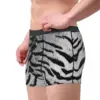 Custom Novelty Gray Tiger Skin Printed Boxers Shorts Panties Male Underpants Stretch Tropical Wild Animal Briefs Underwear 3