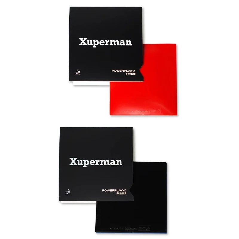 Xuperman Table Tennis Rubber Sheet Pimple's In Forehand & Backhand Sticky Rubber With Sponge Non-sticky POWERPLAY-X