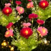 Solar Simulation Snow Lotus Flower Lights 7 Heads Outdoor Waterproof Lamp For Patio Lawn Garden Holiday Party Decoration Flower 4