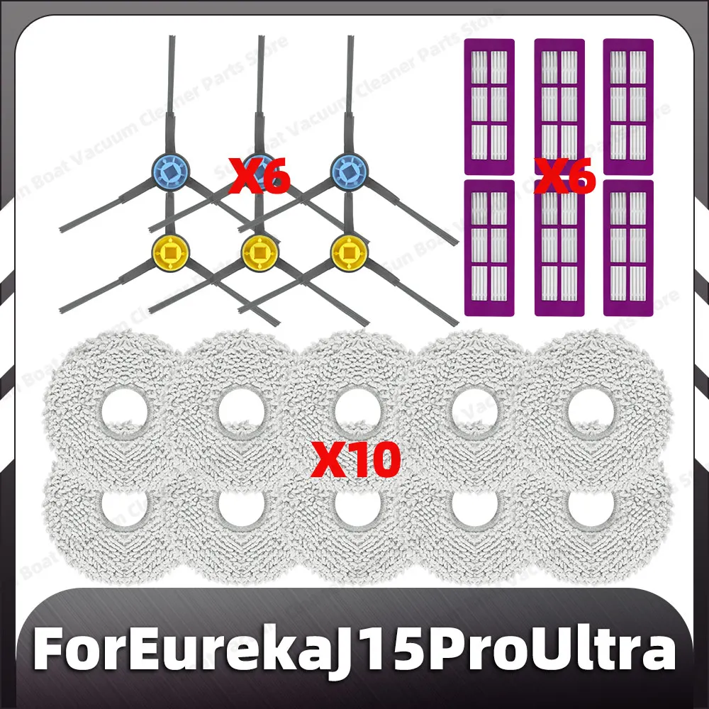 Kit Ricambi Per Eureka J15 Pro: 5 Panni Mocio E 6 Sacchetti Polvere Per Aspirapolvere Robot