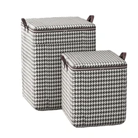 Folding Clothes Storage Bag Visible Portable Wardrobe Sorting Clothes Storage Box with Reinforced Handle for Bedding Quilt 1