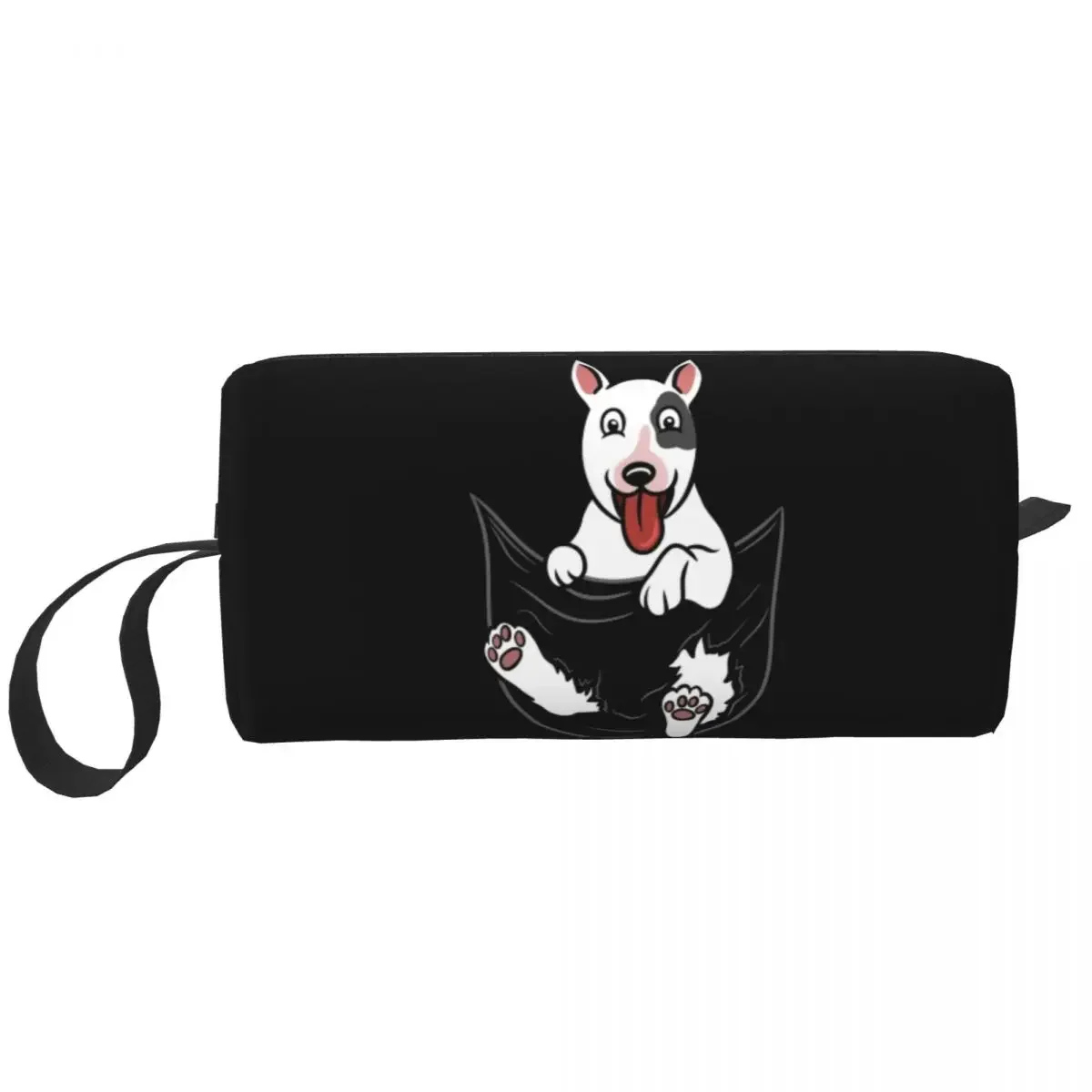 

Женская сумка для макияжа с рисунком Бультерьера, в кармане