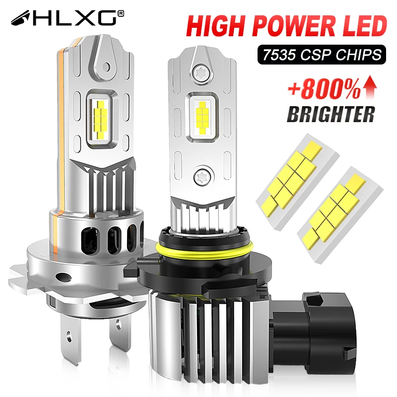 16개 CSP H7 LED 헤드라이트 전구 미니 무선 4000W H8 H9 H11 9005 9006 자동차 헤드램프 자동 다이오드 램프 H4 터보 LED 12V 자동차용