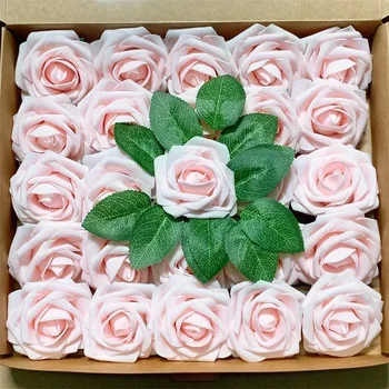 10/25/50Pcs Artificial Rose Flowers Foam Fake Faux Flowers Roses for DIY Wedding Bouquets Party Home Decor Garden Decoration 6