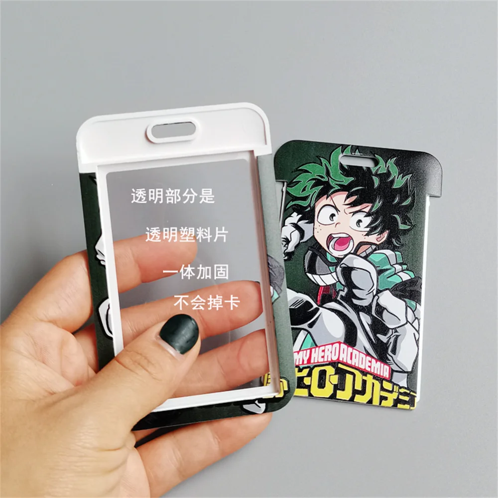 My Hero Academia Cartoon Card Holder & Lanyard - Student Campus Clutch